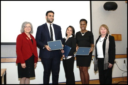 Davina at induction ceremony of Dyson College of Arts and Sciences Society of Fellows, 2013